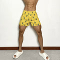 Uawo Men Home Casual Breathable Sweat Absorbing Shorts