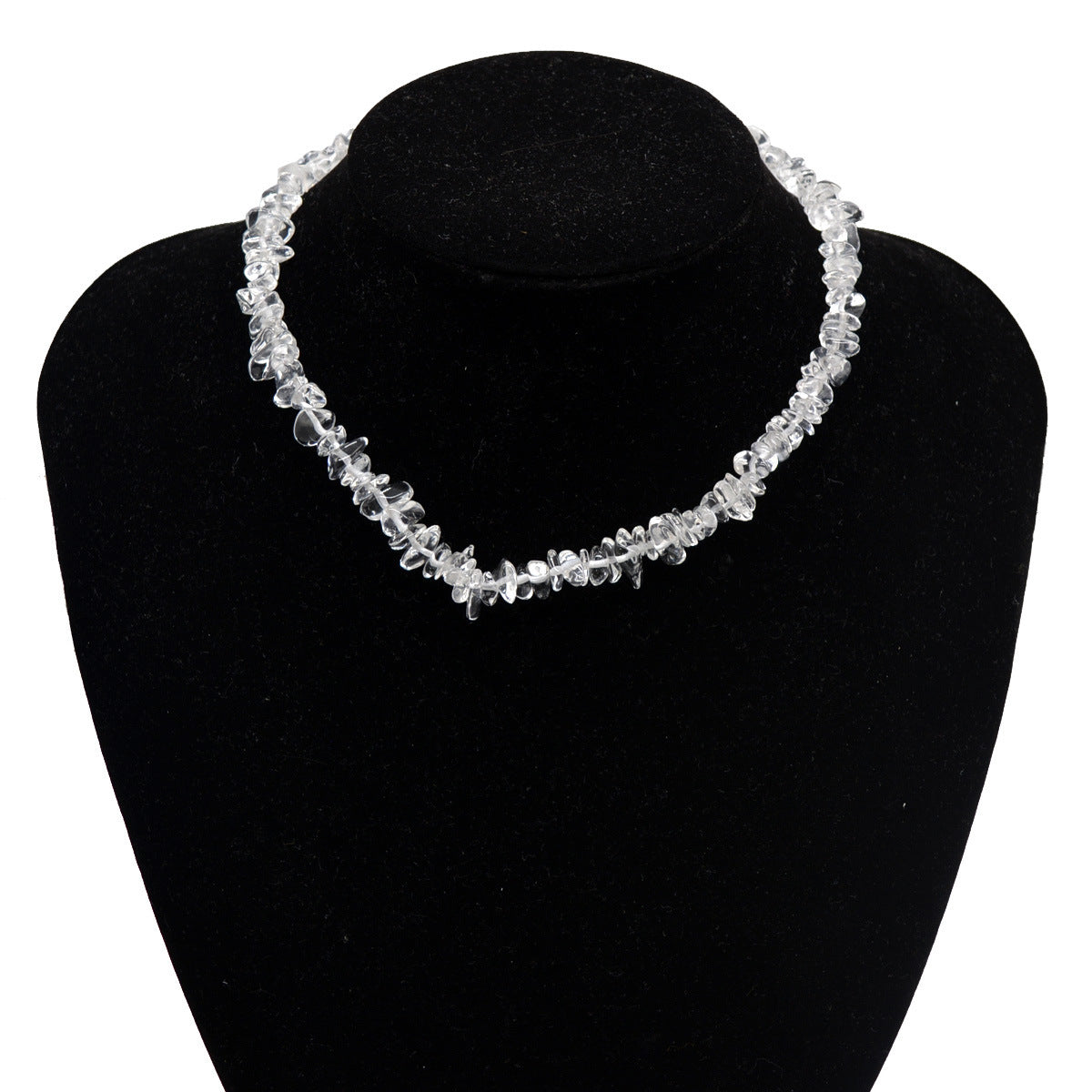 Irregular Natural Crystal Stone Beads Necklace