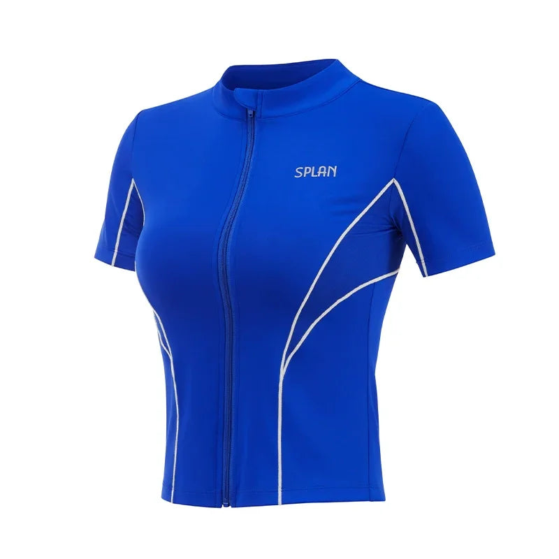 Tight Women's Stretch Professional Short Sleeve Jacket Yoga Clothes
