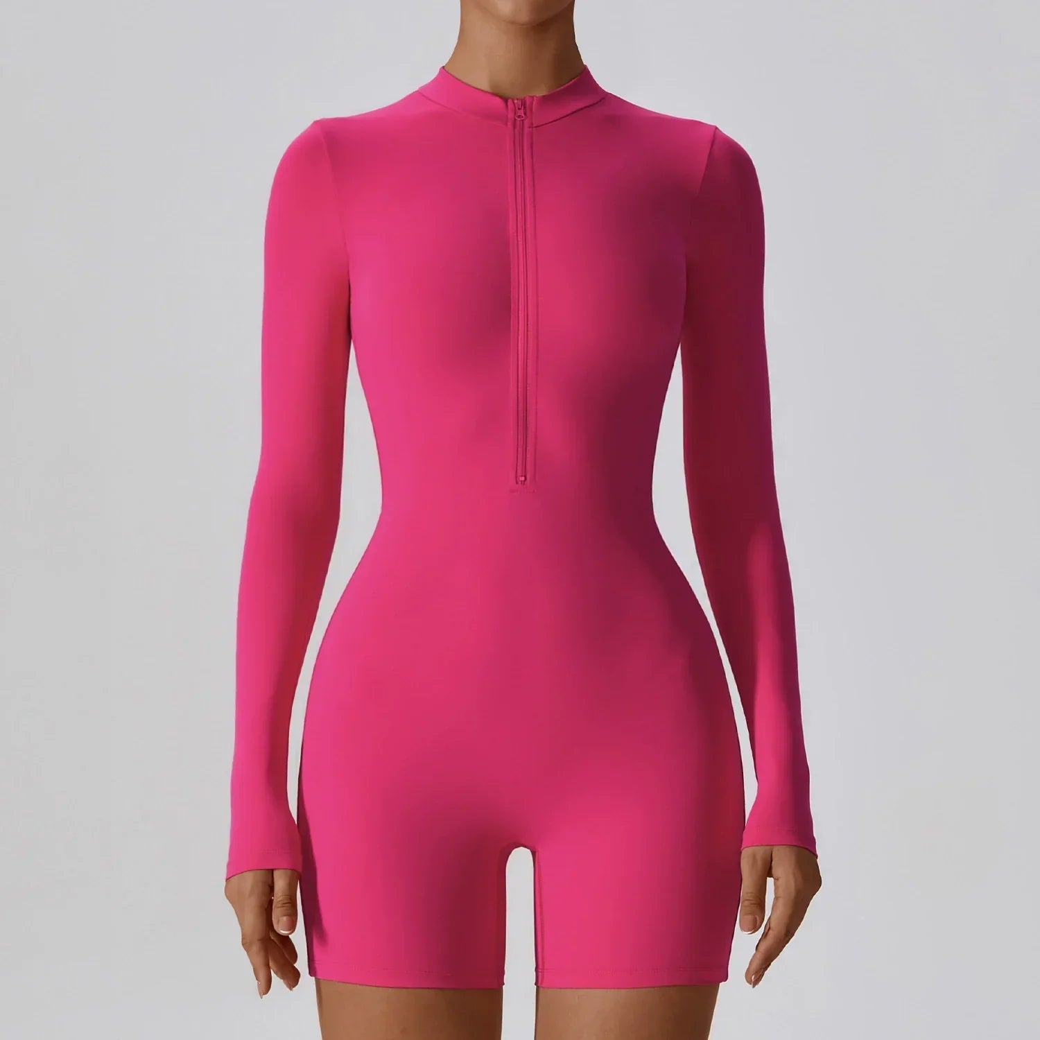 Zip Long Sleeve Yoga Jumpsuit