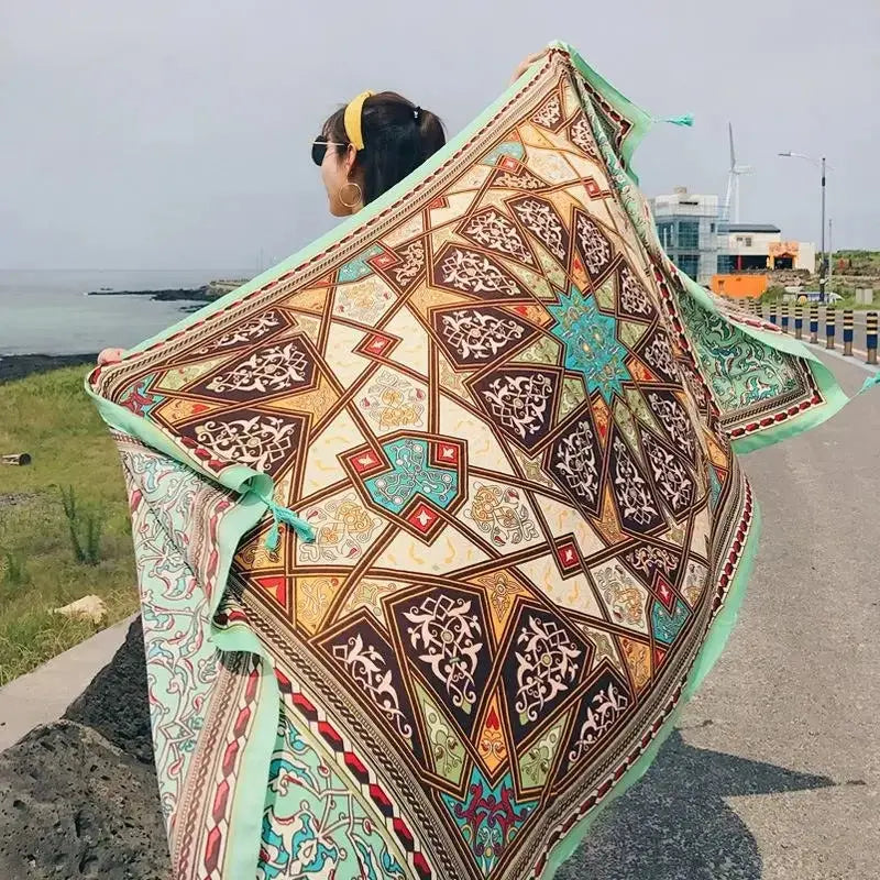 Oversized Boho Cotton Beach Blanket
