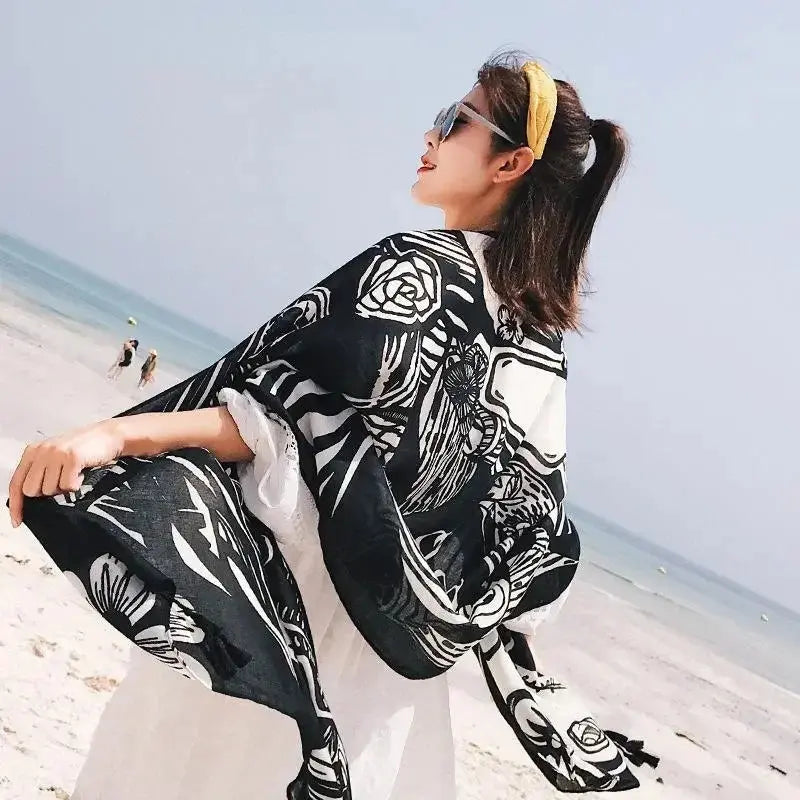 Oversized Boho Cotton Beach Blanket