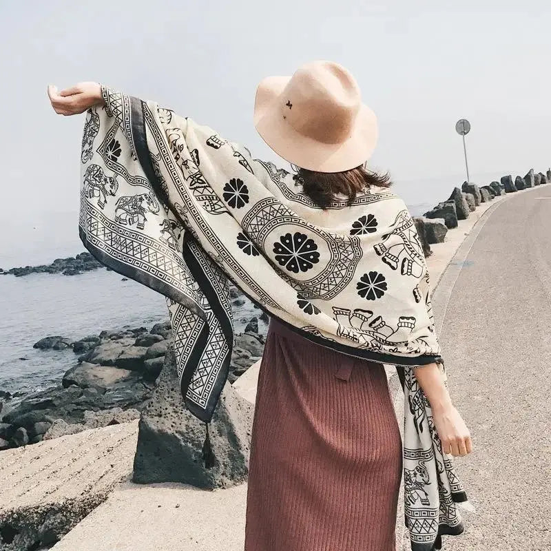 Oversized Boho Cotton Beach Blanket