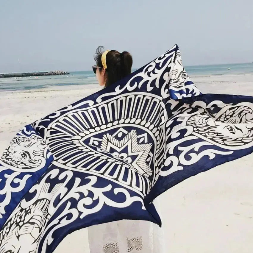 Oversized Boho Cotton Beach Blanket