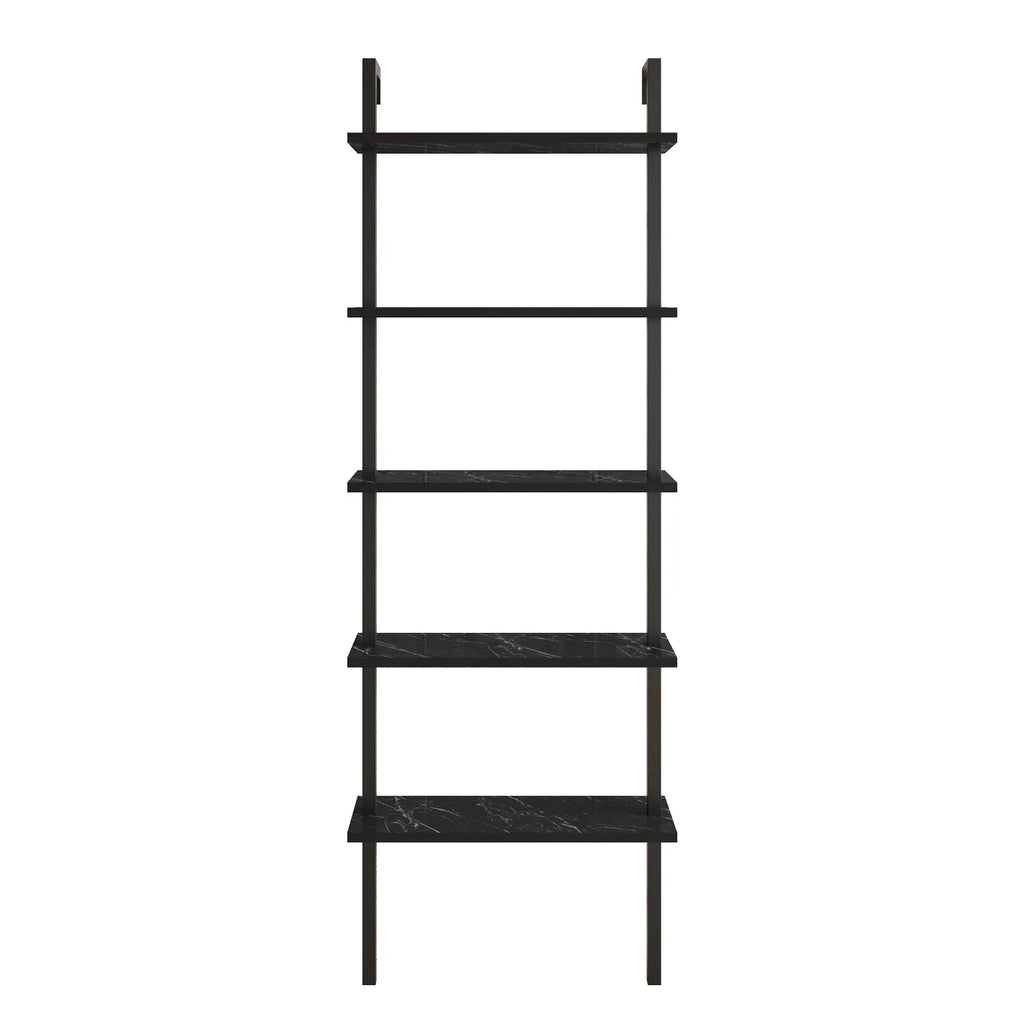 Piante 68 inches Tall Metal Manufactured Wood Accent Ladder Bookcase