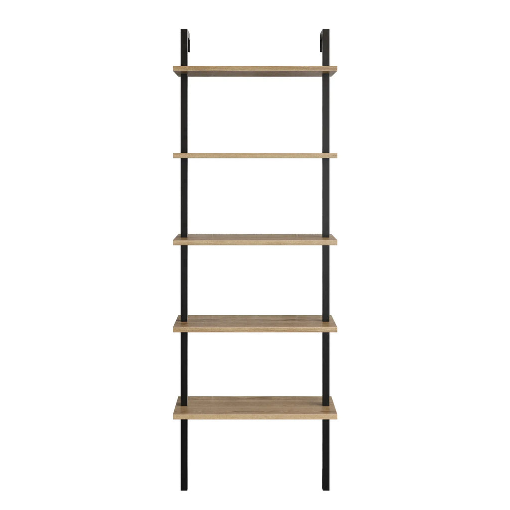 Piante 68 inches Tall Metal Manufactured Wood Accent Ladder Bookcase