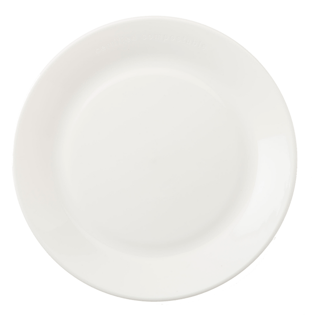 World Centric ZeroWare 10" Plate, Glossy White (QTY:50)