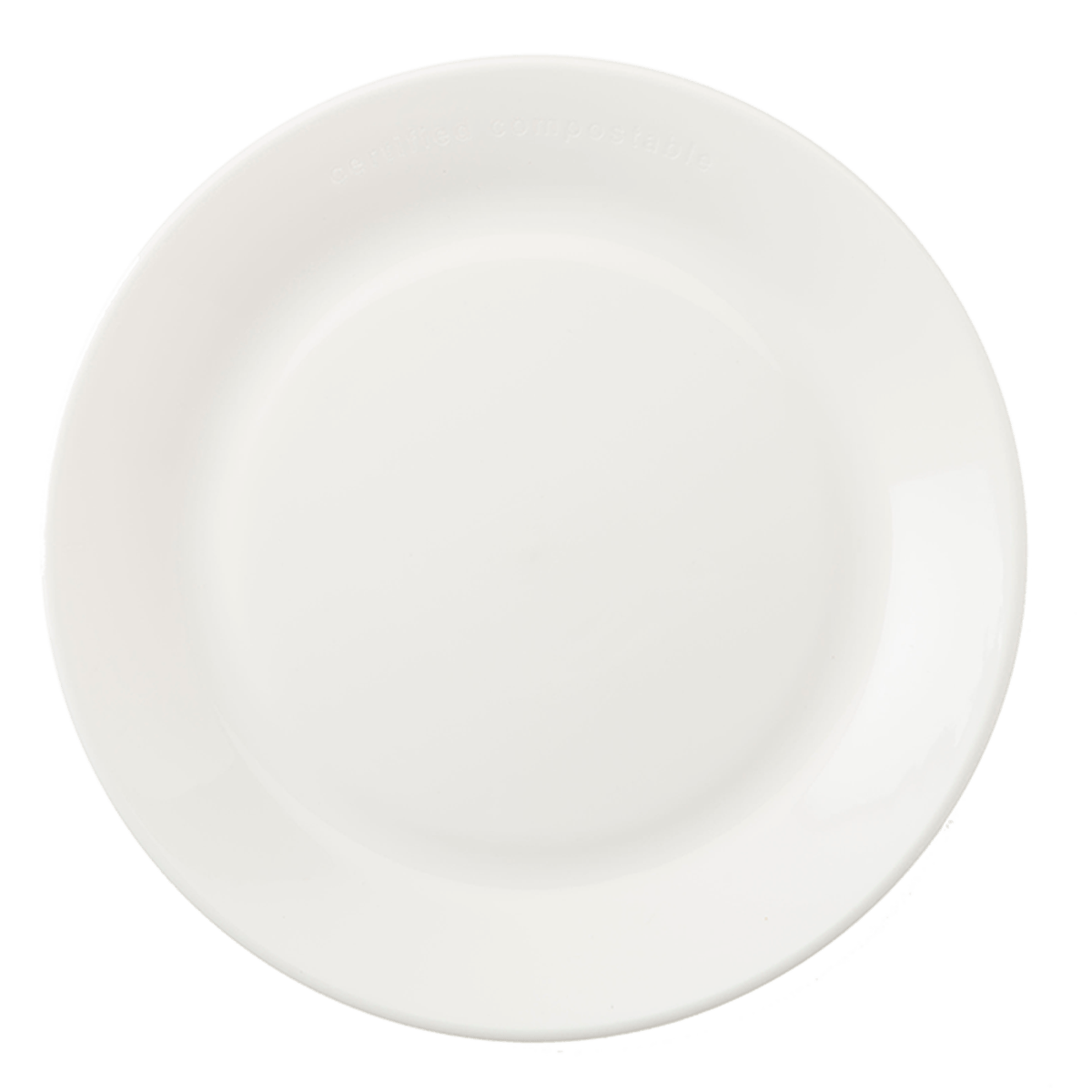 World Centric ZeroWare 10" Plate, Glossy White (QTY:50)