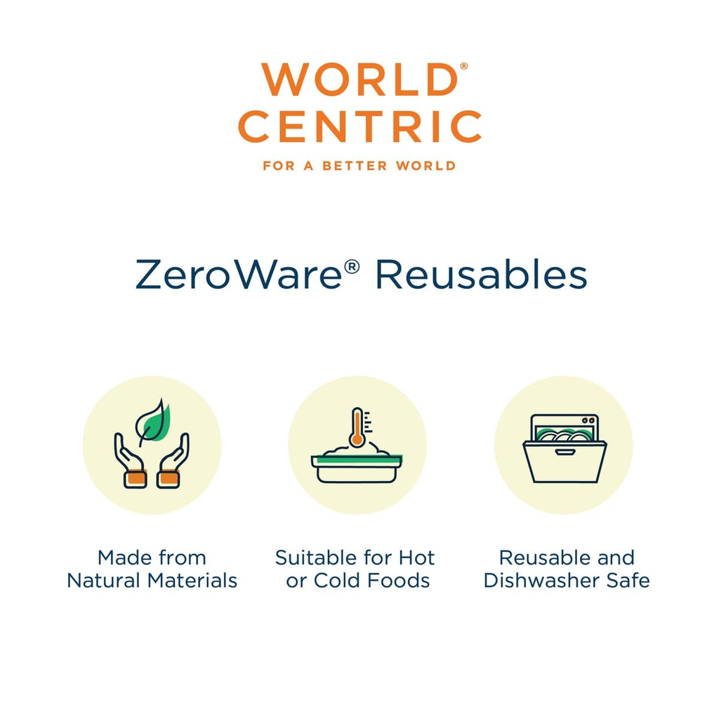 World Centric ZeroWare 9" Plate, Matte White (QTY:50)