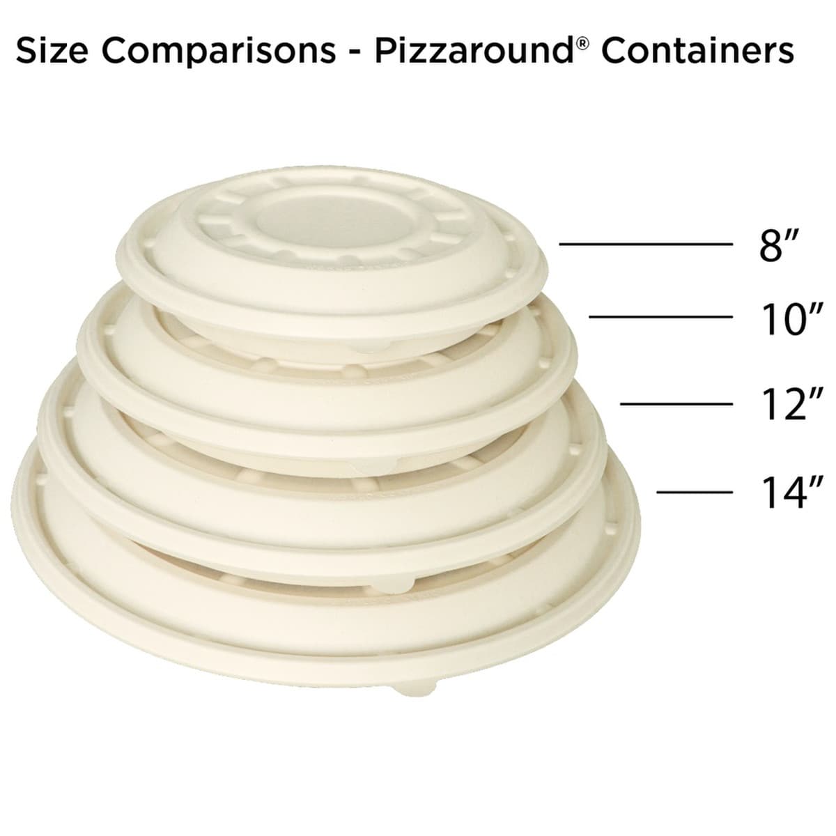 World Centric 14" PizzaRound Tray - Lid sold separately (QTY:100)