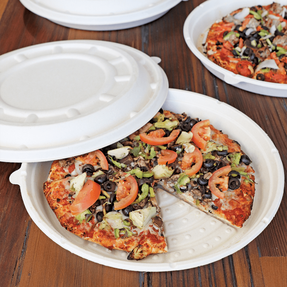 World Centric LID Fiber 8" PizzaRound - Base sold separately (QTY:200)
