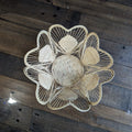 10" Floral Handwoven Iraca Bread Basket