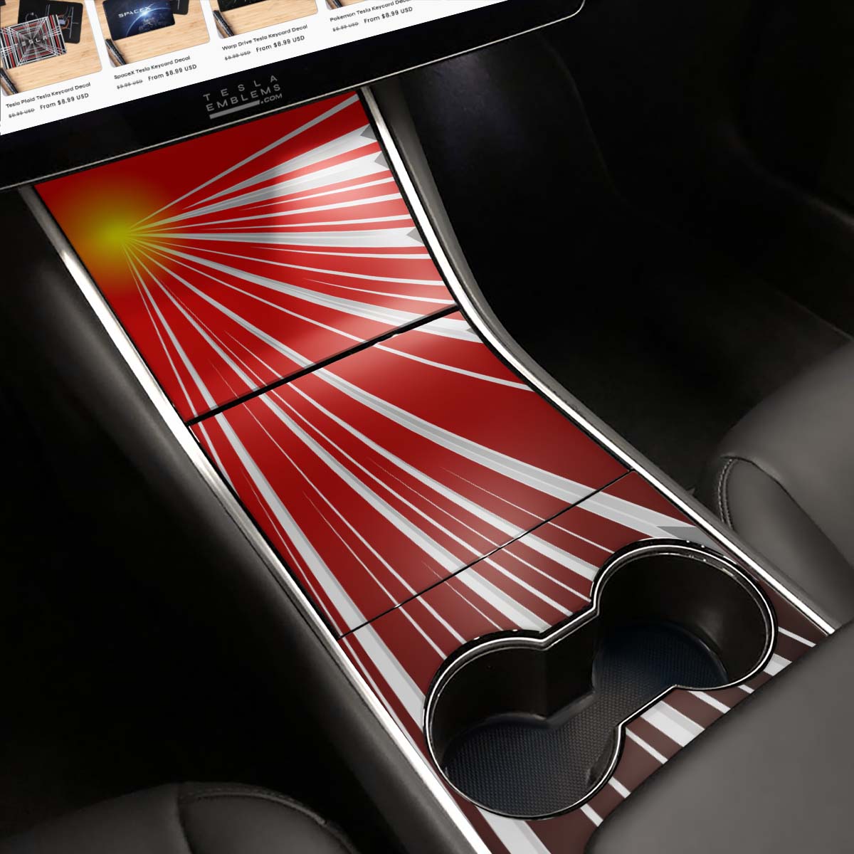 Tesla Launch Performance Mode | Tesla Center Console Wrap Kit | Model Y ’19-20