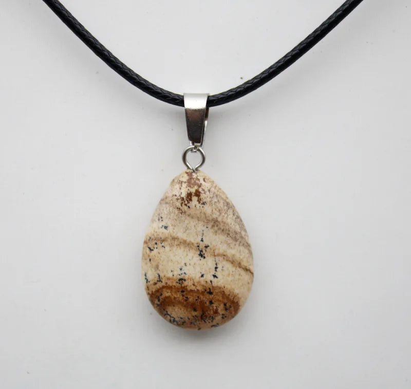 Crystal Teardrop Pendant Necklace