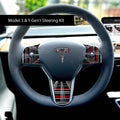 Plaid Tesla Steering Wheel Wrap | MY 2019-'25