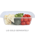 World Centric 24 oz Rectangular Deli Container, Clear, Compostable (QTY 600), SKU RD-CS-24