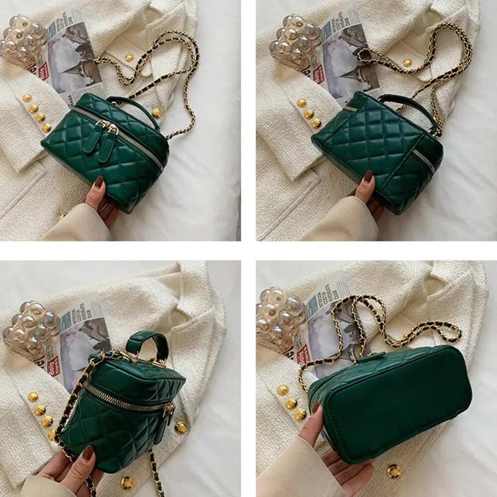 Luxury Mini Box Crossbody Bags for Women Sling Bag Brands Small Chains Shoulder Bag 2022 Square Purses and Handbags Tote Clutch