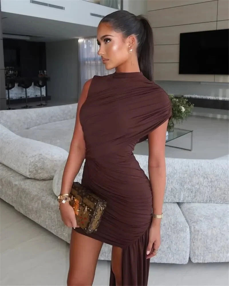 Melissa Draped & Ruched Mini Dress