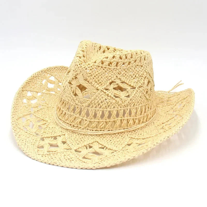 Handmade Vintage Curled Wide Brim Sun Hat