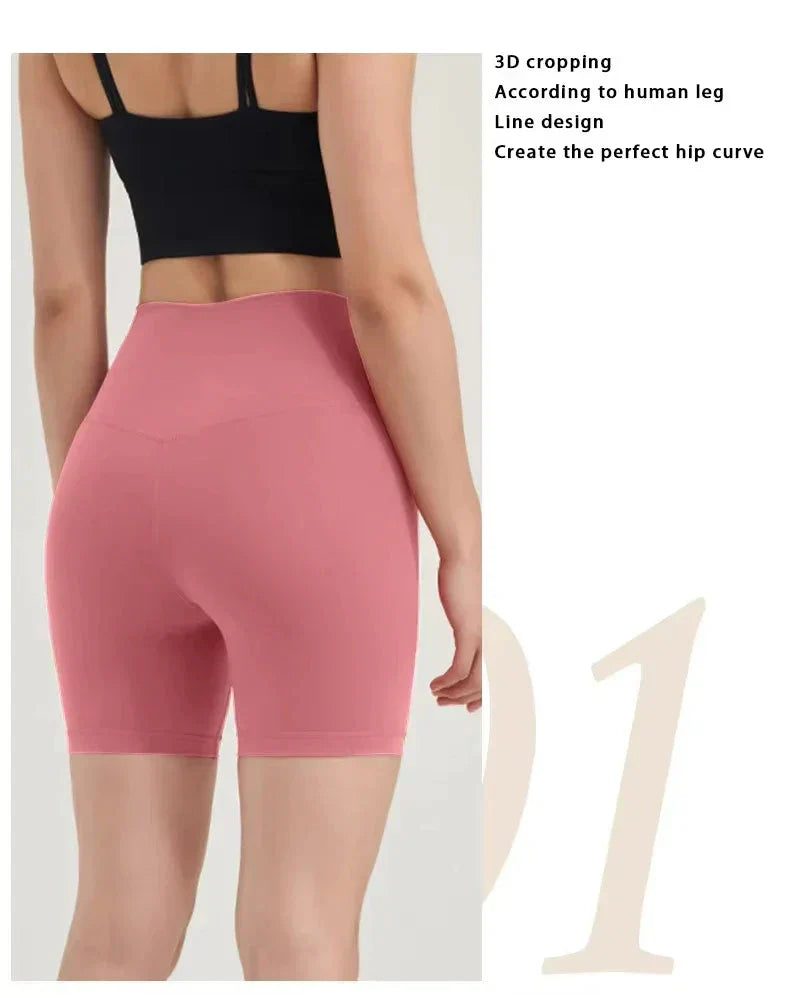 Women Butt Lifting sport short Seamles High Waist Yoga Shorts Breathable Soft Elastic slim shorts woman push up yoga legging