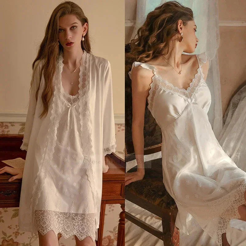 Destiny Lace Robe Sleep Set