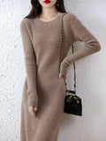 Vienna Cashmere Sweater Dress 100% Merino Wool