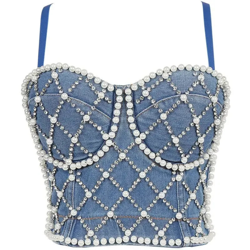 Irene Tinnie Sexy Cute Hole Cartoon Decoration Push Up Bustier Women's Bralette Cropped Top Vest Plus Size