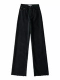 MiuKoMiYa Straight Jeans Women High Waist Streetwear Light Blue Boyfriend Denim Pants Ladies Wide Leg White Jeans For Women 2023