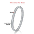 2mm Full Moissanite Bracelets with GRA Certified 100% 925 Sterling Silver Plated 18K Gold Luxury Fine Jewelry Bangle For Women