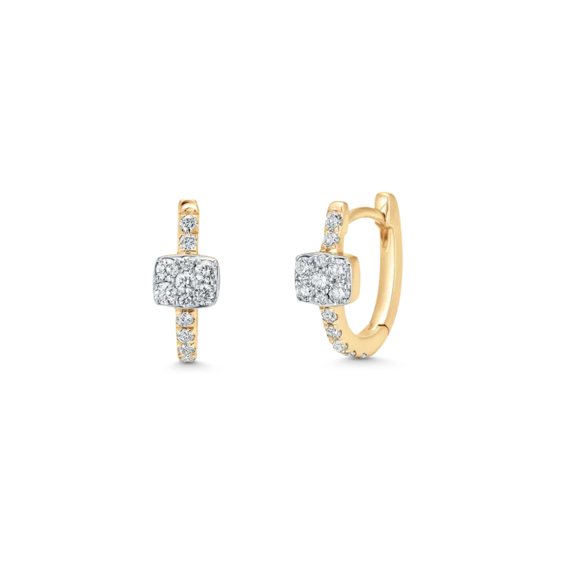 CRMYA Fashion Cubic Zirconia Cz Silver Gold Plated Hoop Earrings For Women Engagement Wedding Trendy Jewelry