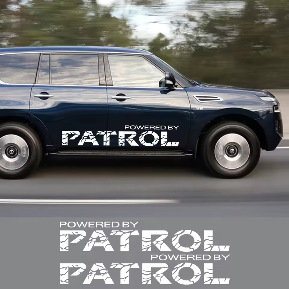 2PCS Car Door Side Sport Stickers For Nissan Patrol y60 y61 y62 Auto Body Vinyl Film 50" Decal