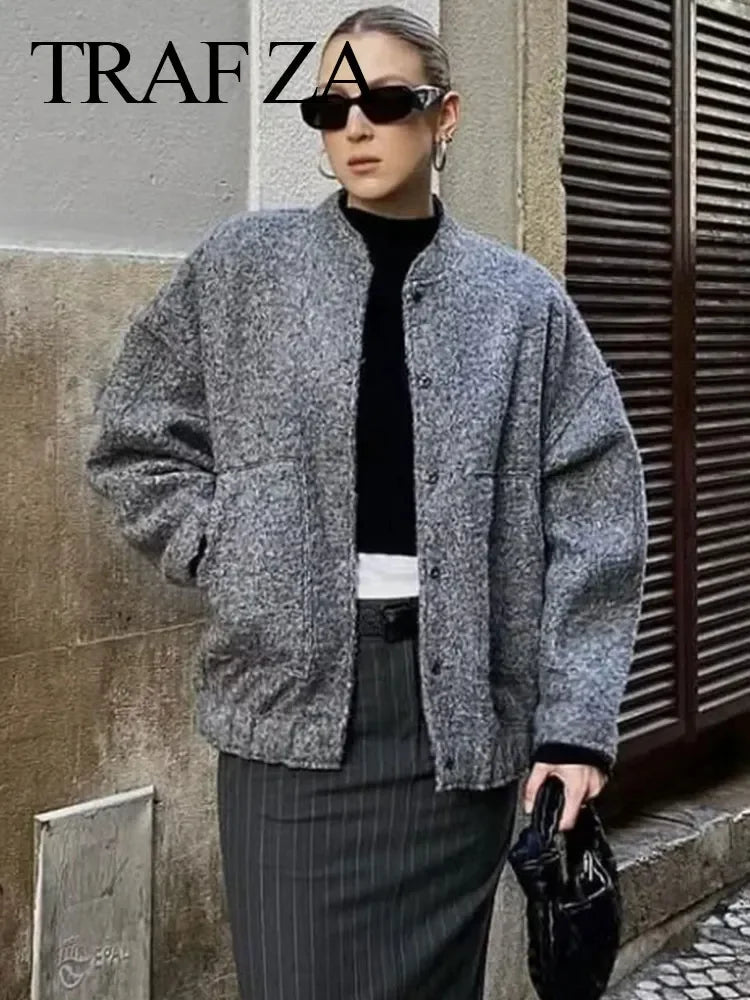 Fabulous Chicago Button Down Bomber Jacket