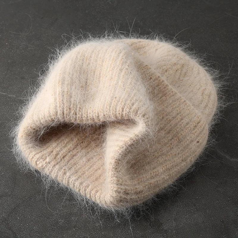 Women’s Rabbit Fur Beanie Hat