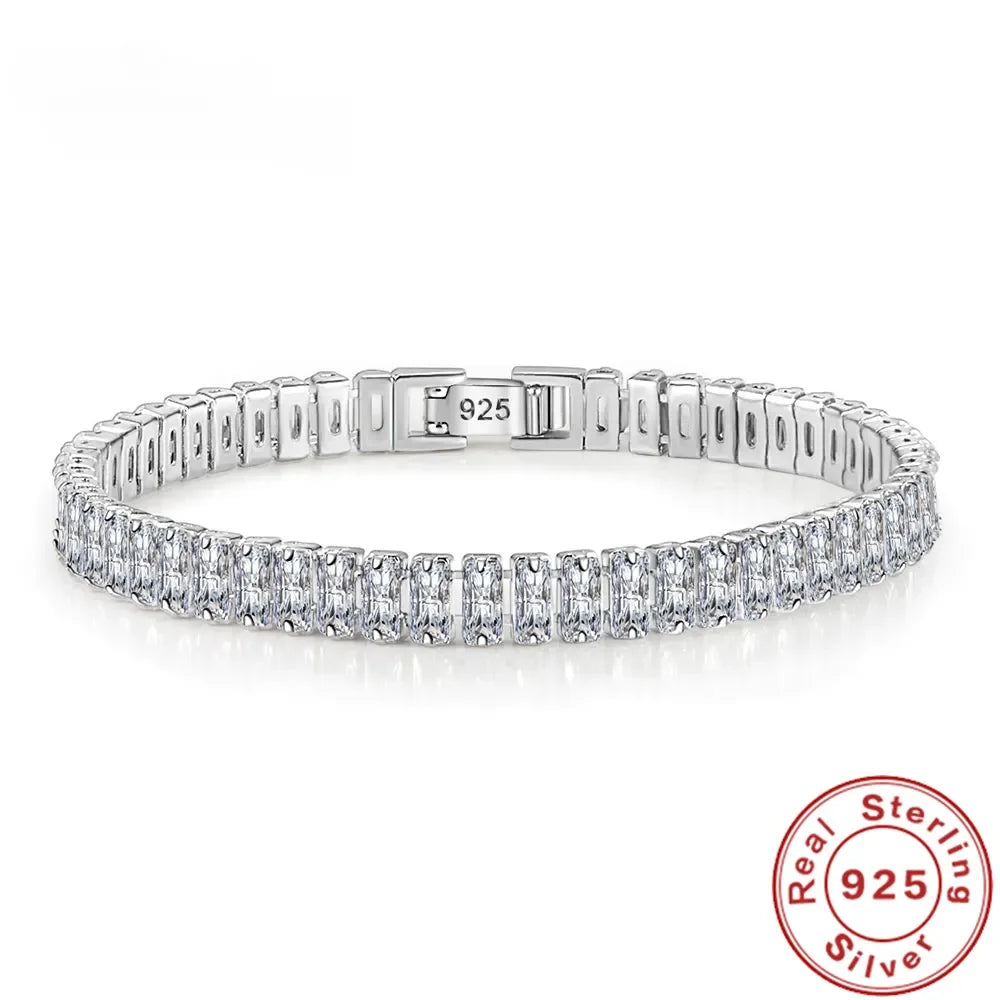 LUX 925 Sterling Silver Crystal Bracelet