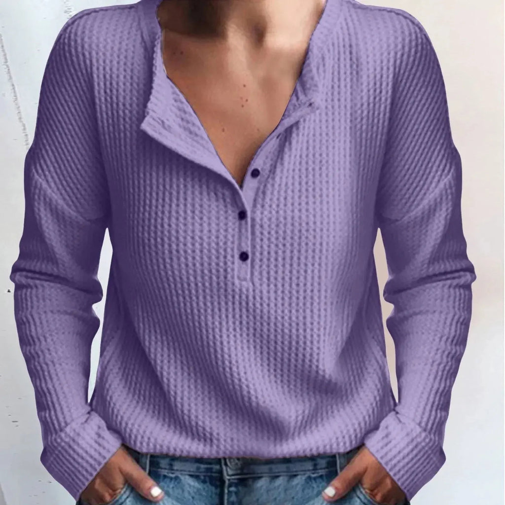 Women’s Waffle Long Sleeve Top