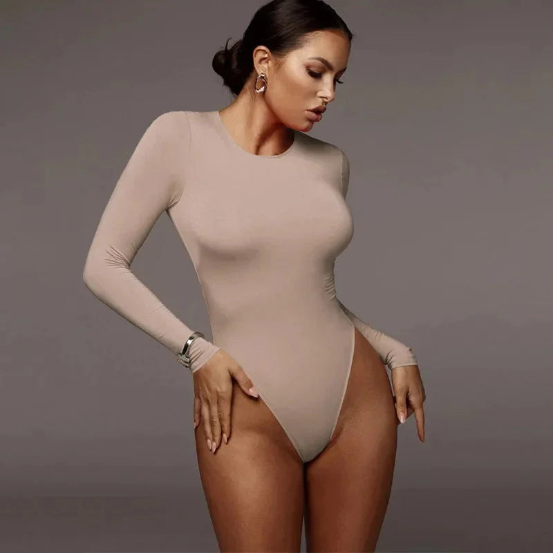 Fall Classic Long Sleeve Streetwear Bodysuit