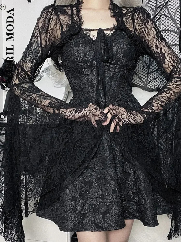 Women Black Lace Shrug