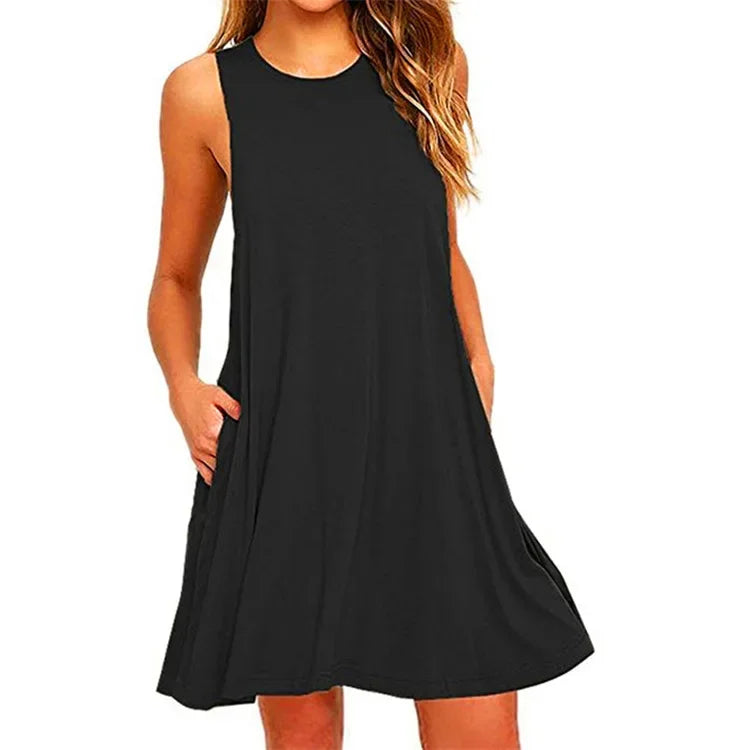 Everyday Casual Dress With Pockets