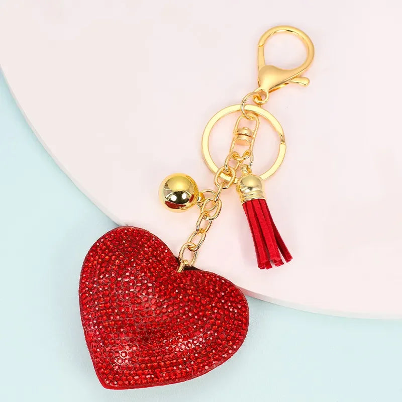Heart Shaped Bling Keychain