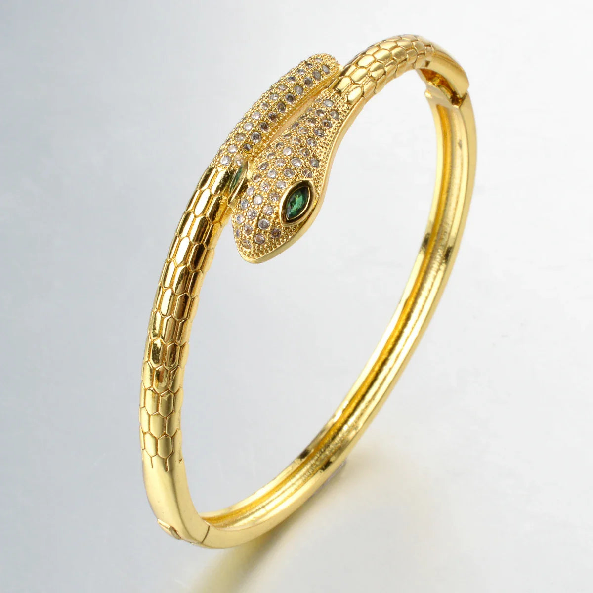 Snake CZ Zircon Bangle Bracelet