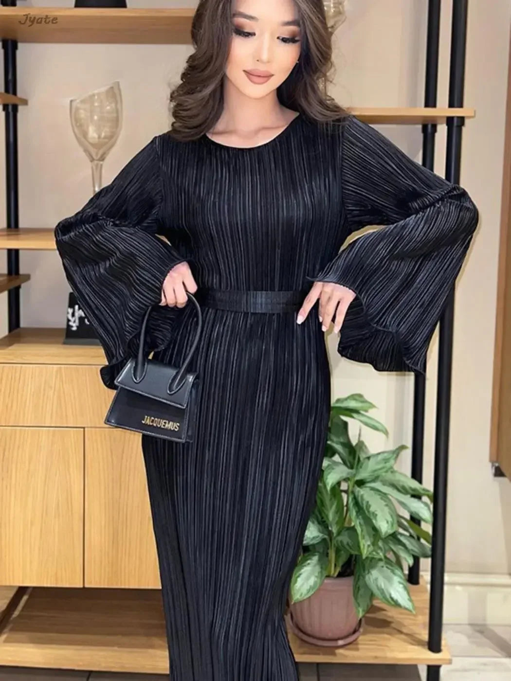 Women's Belted Long Dress
