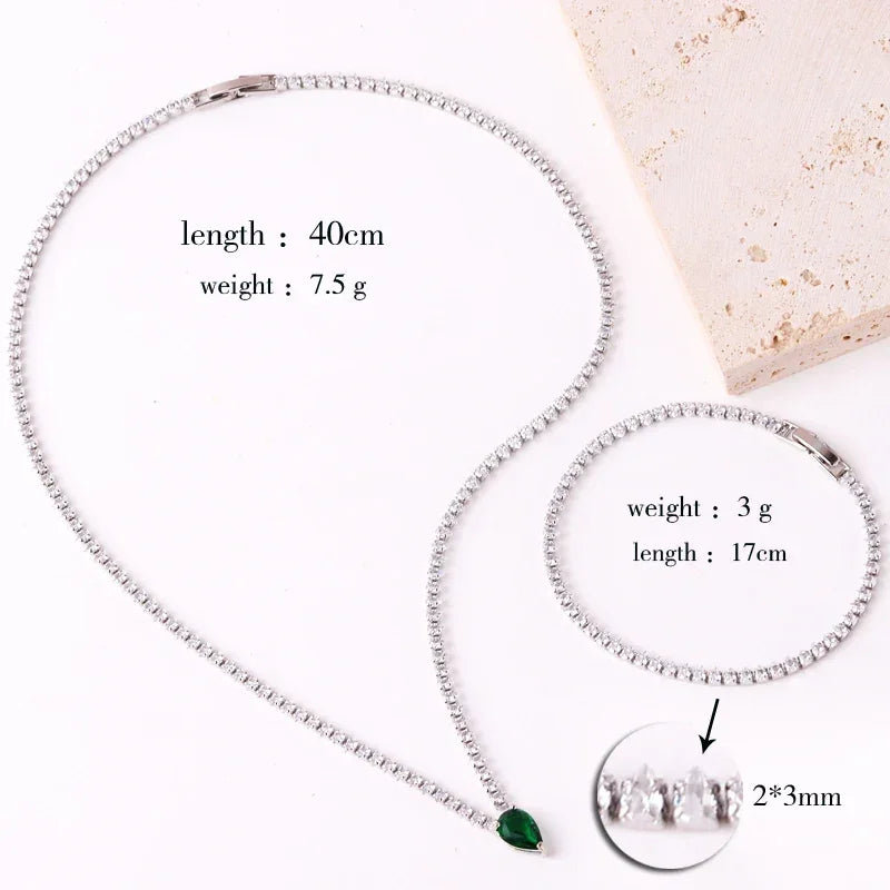 LUX Water Drop Cubic Zirconia 18K Gold PlatedJewelry