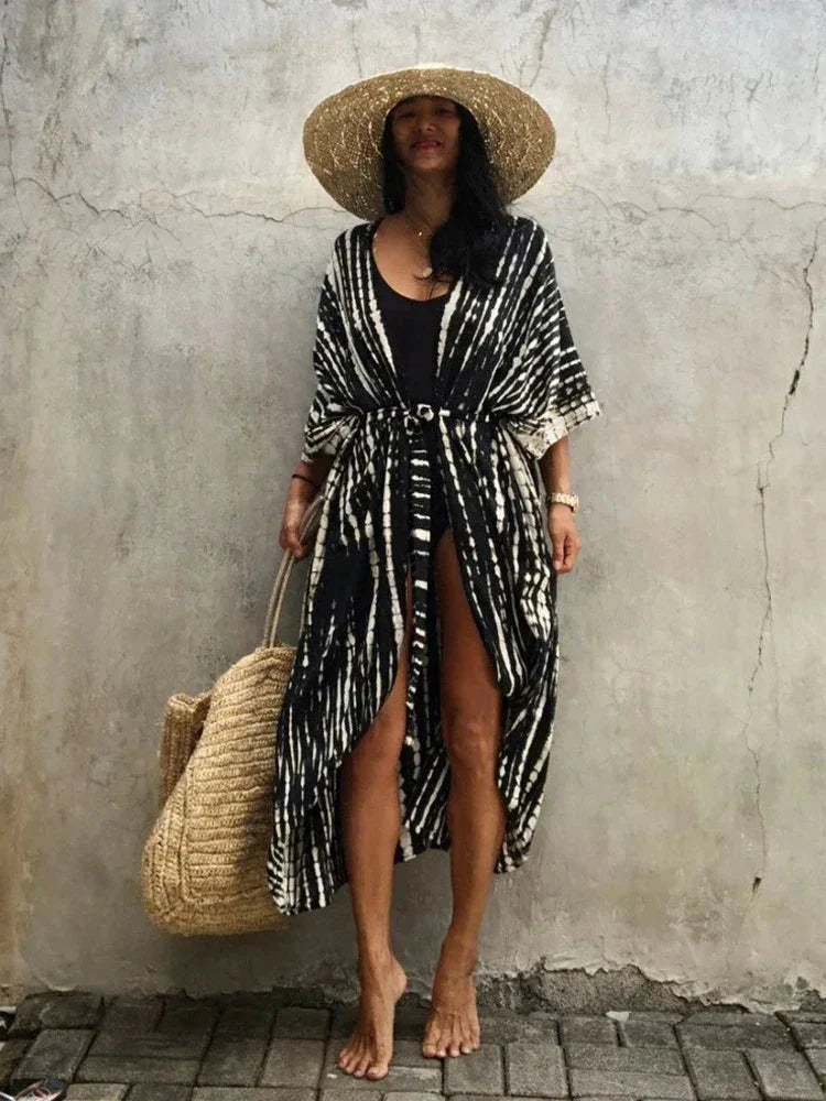 Tie Dye Kimono Summer Dress