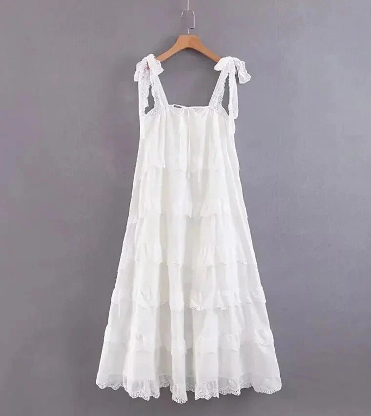 High Tide Lace & Ruffle Sun Dress