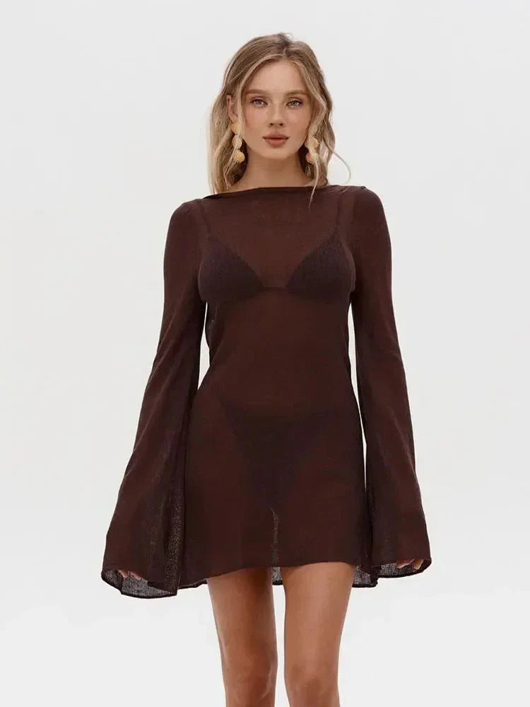 Sunshine Knit Mini Beach Dress