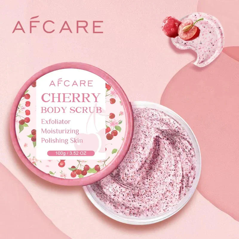 Cherry Body Scrub Exfoliator Deep Cleaning Moisturizing Niacinamide Whitening Improve Cracked Chicken Skin Exfoliating Cream