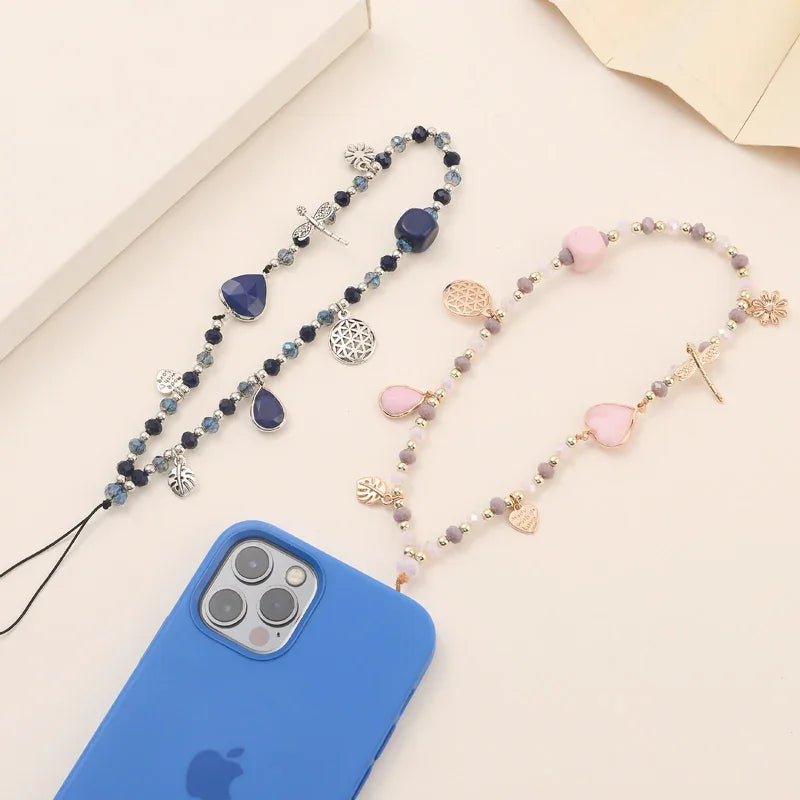 Love Crystal Beaded Phone Charm