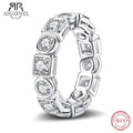 Girlfriend Love Ring 3.5mm  D Color Moissanite Wedding Band Ring 925 Silver Eternity Band