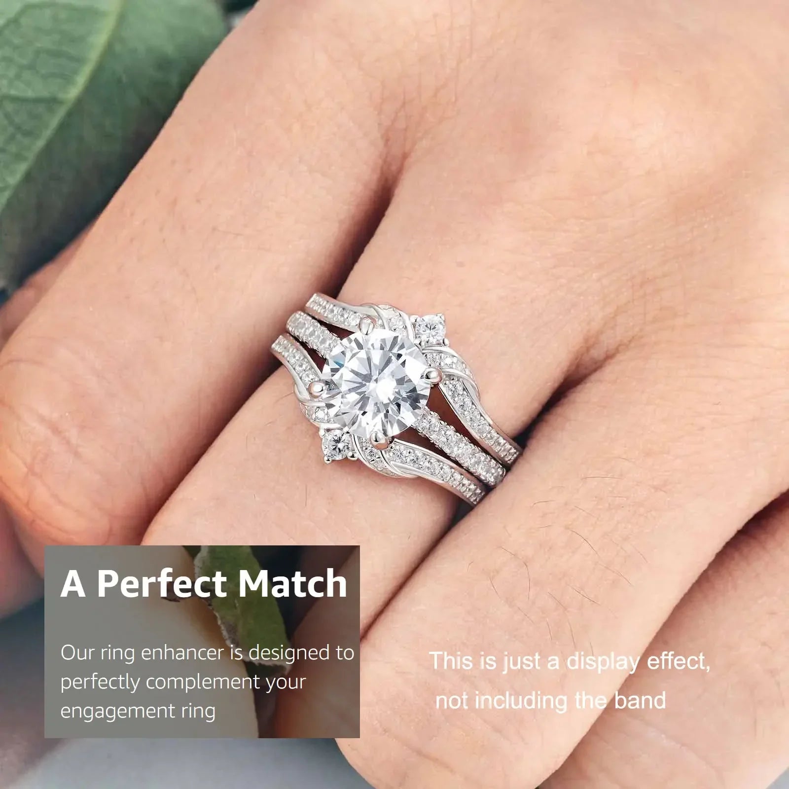 Genuine 925 Sterling Silver Crown Wedding Ring Enhancers for Women Adjustable Guard Rings 5A Cubic Zircon Fine Jewelry
