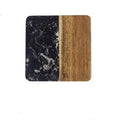 Handcrafted Marble & Handcrafted Acacia Wood Coaster 1pc